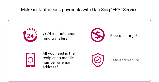 Make instantaneous payments with Dah Sing “FPS” Service