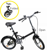 16 inches Black Foldable Bicycle