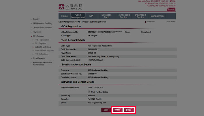 Dah Sing Bank Limited 328 Business Banking 328 Business E Banking