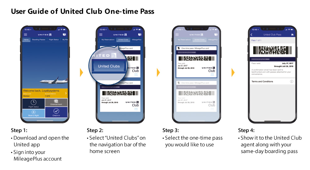 User Guide of United Club One-time Pass