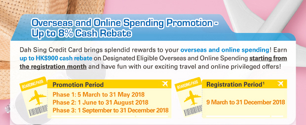 Overseas and Online Spending Promotion - Up to 8% Cash Rebate