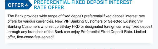 offer 4 PREFERENTIAL FIXED DEPOSIT INTEREST RATE OFFER