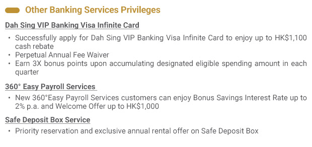 Other Banking Services Privileges