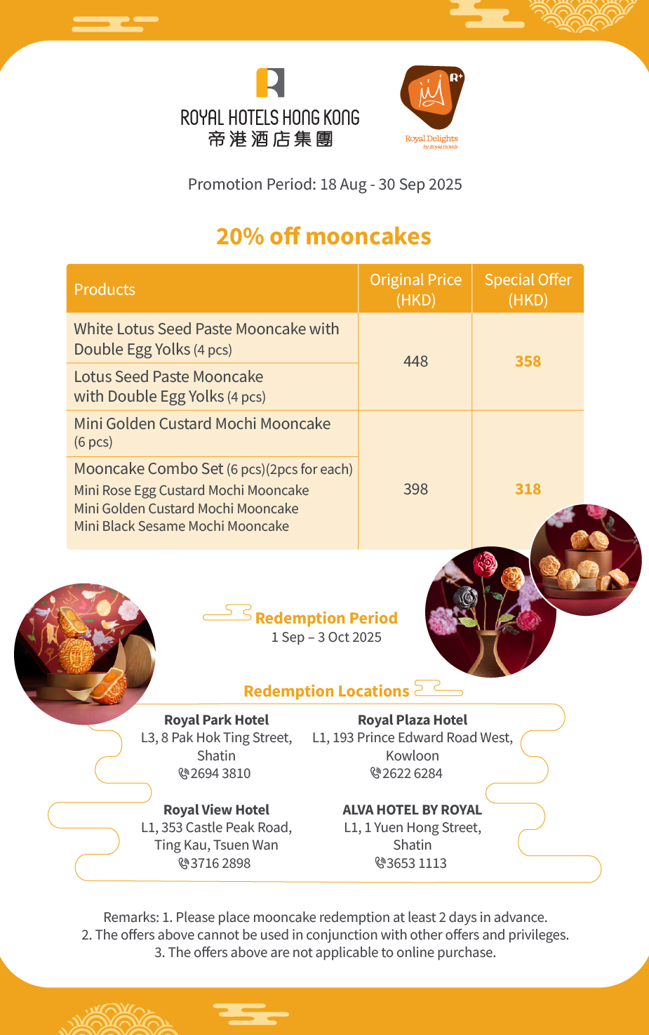 Royal Hotels Hong Kong Mooncake Offer