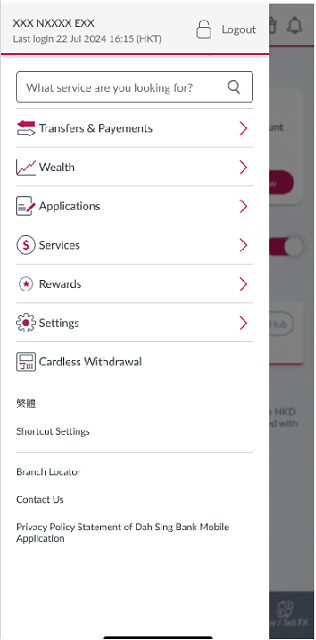 Select Transfer & Payments.