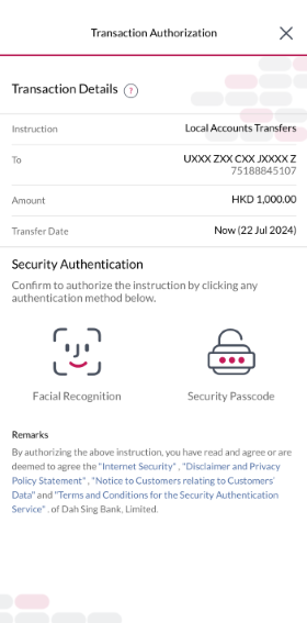 Select your authentication method.
