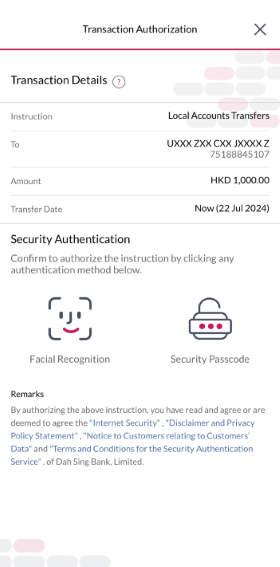 Select your authentication method.