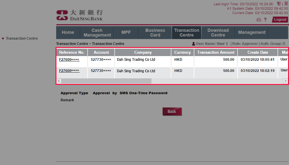 The bulk approval instruction has been successfully submitted and will be processed.