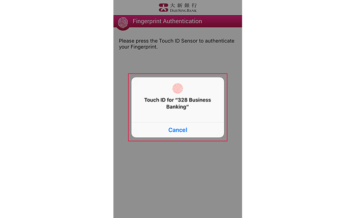 If you have enabled Fingerprint Authentication for login, please touch the fingerprint sensor on your mobile phone to verify your fingerprint registered on your device and log in; If you have enabled Face ID Authentication or Facial Recognition for login, please look at your device camera