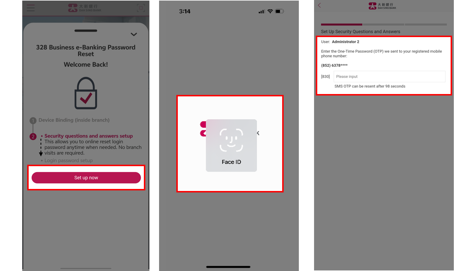 Set Up Security Questions and Answers