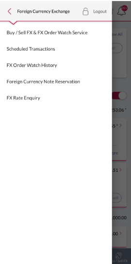 Select Buy / Sell FX & FX Order Watch Service.