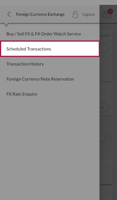 Select Scheduled Transactions.